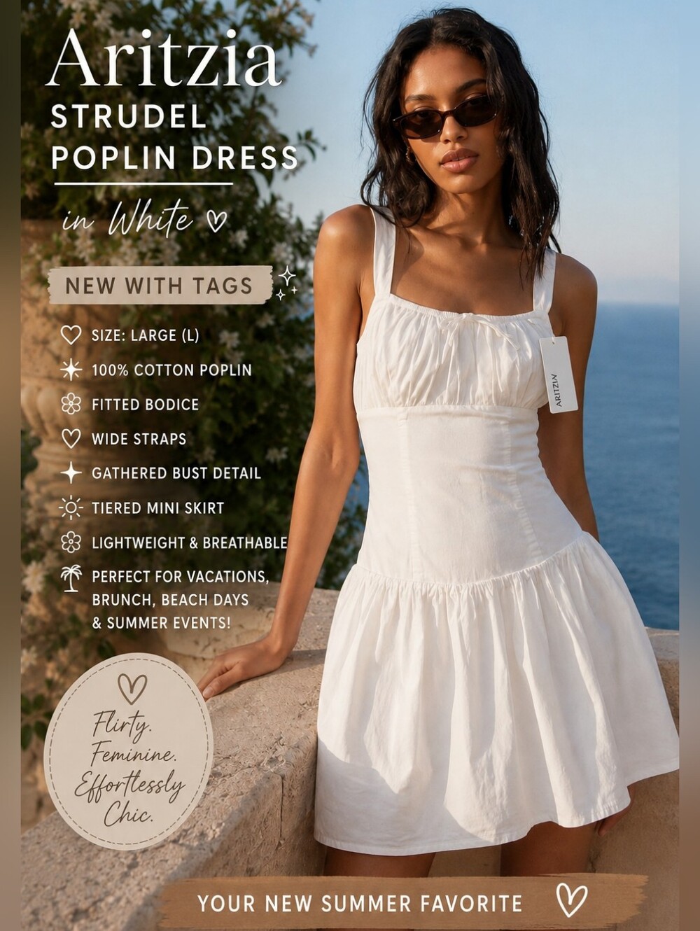 Aritzia STRUDEL POPLIN DRESS  L